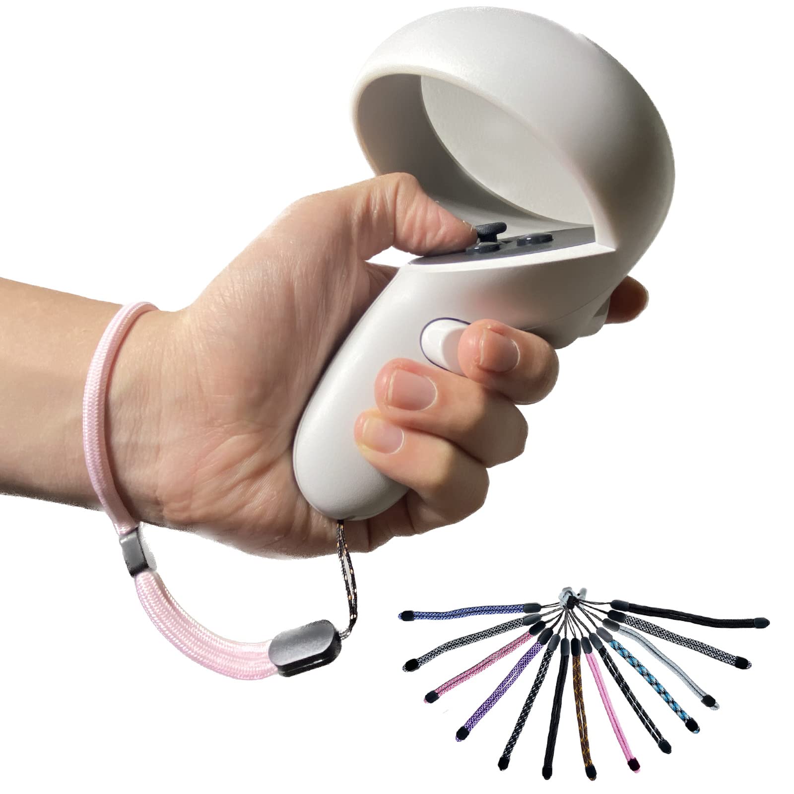 Improved Replacement Wrist Wraps For Oculus Quest 2 Gen Controller, Professional Wrist Lanyards With Resin White Stopper, Replac